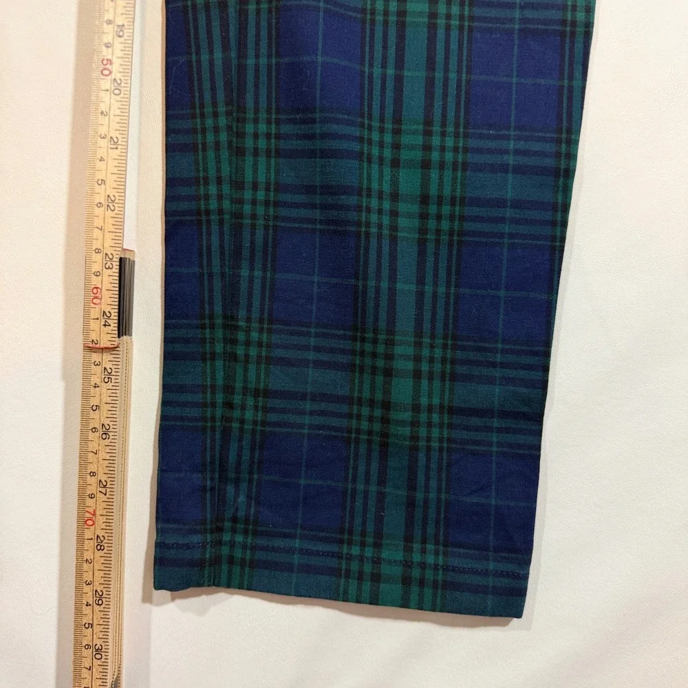 Vineyard Vines Breaker Pant Mens 32x30 Green Navy Black Watch Plaid Excellent